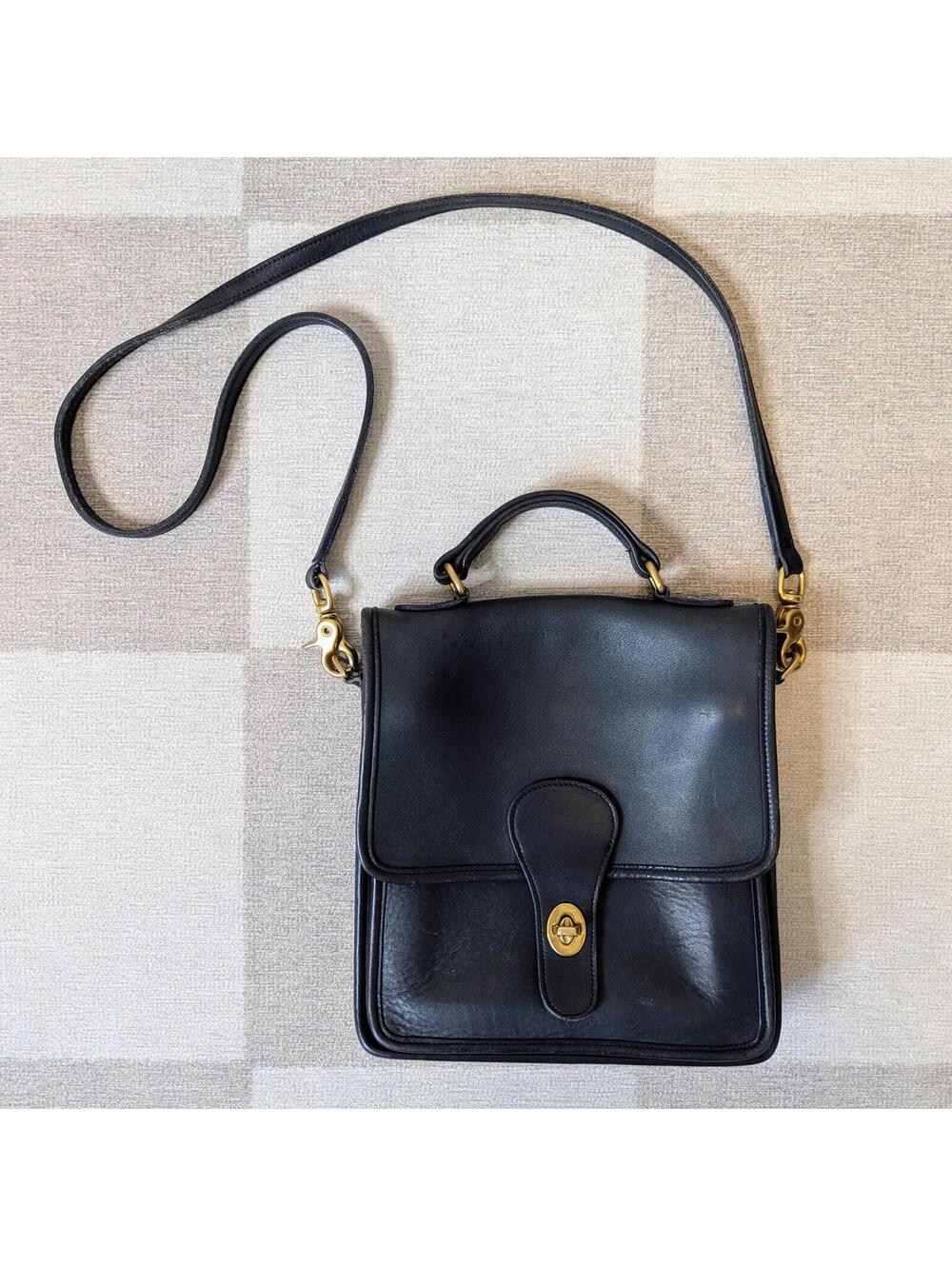 Vintage 1996 Coach leather turnlock crossbody flap satchel - Style 5130